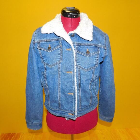Vintage Scorpio USA 1990's Kids Denim jacket Medium Unisex Kids - Picture 2 of 6